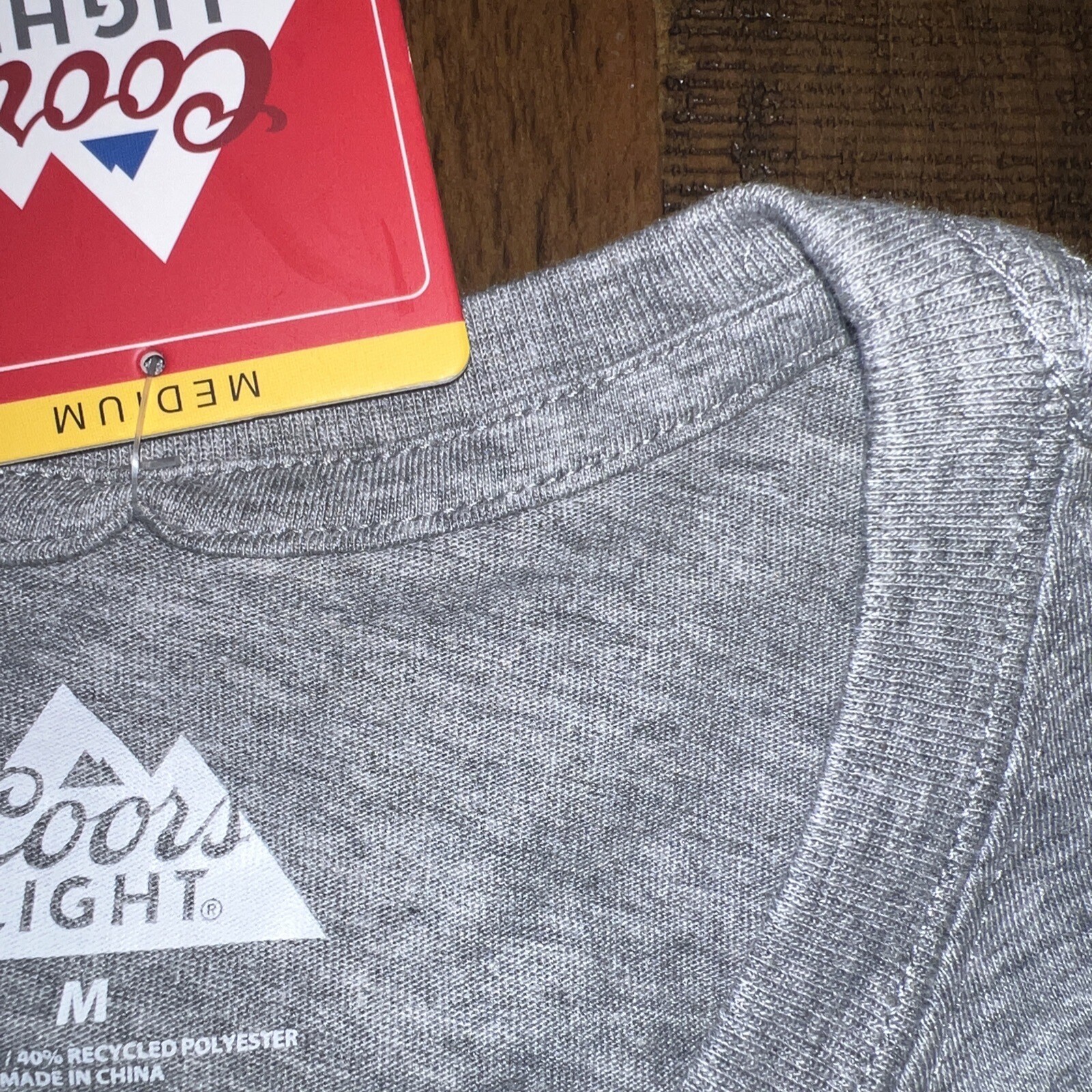 Coors Light Adult Men’s Grey Short Sleeve Graphic T-Shirt Mountain Logo Size M