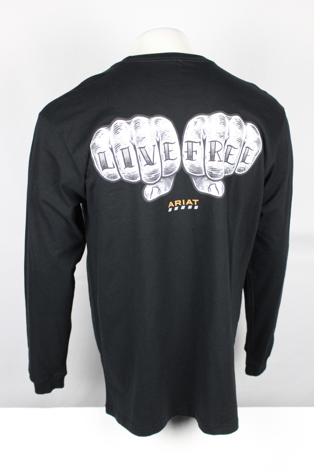 Ariat Men’s Rebar Cotton Strong Bare Knuckle Live Free Pocket T Shirt Black