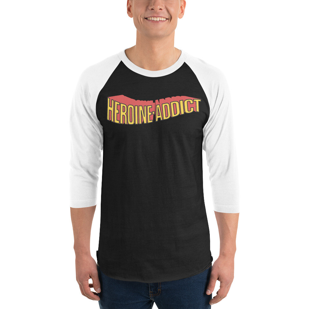 Heroine Addict (Vintage SPIDER-WOMAN inspired Design) 3/4 Sleeve Raglan Shirt