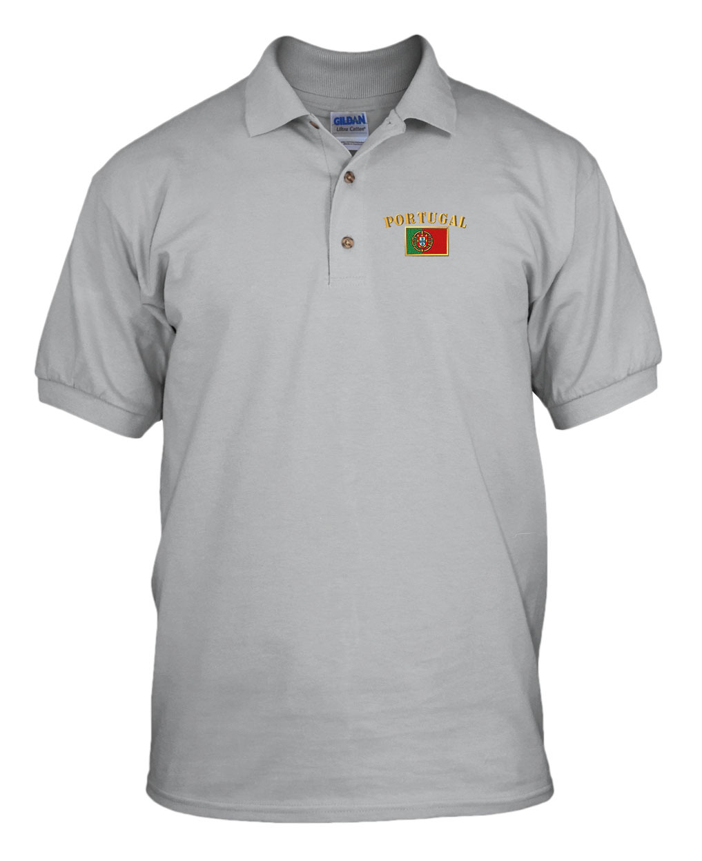 PORTUGAL FLAG Embroidery Embroidered Golf Polo Shirt