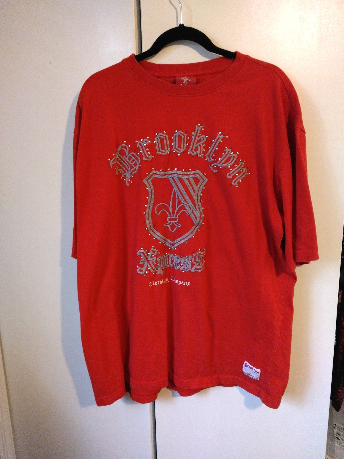 Y2K Embroidered Brooklyn Express Tshirt Men Size XL Vintage Streetwear Skater