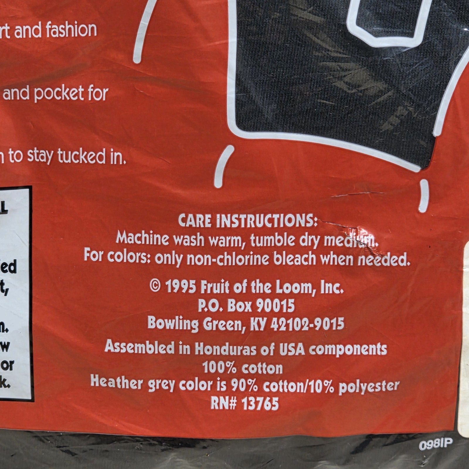 1995 2 Pack Fruit of the Loom Pocket Shirt NOS Vintage XL Black Made In USA
