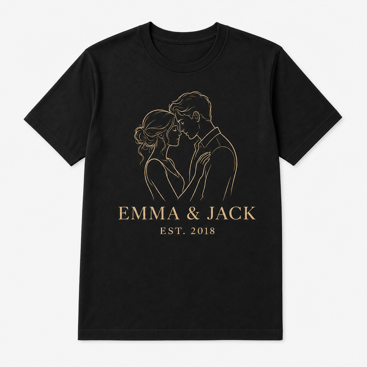 Anniversary Custom Men’s Cotton Tee Personalized T-Shirt Gift