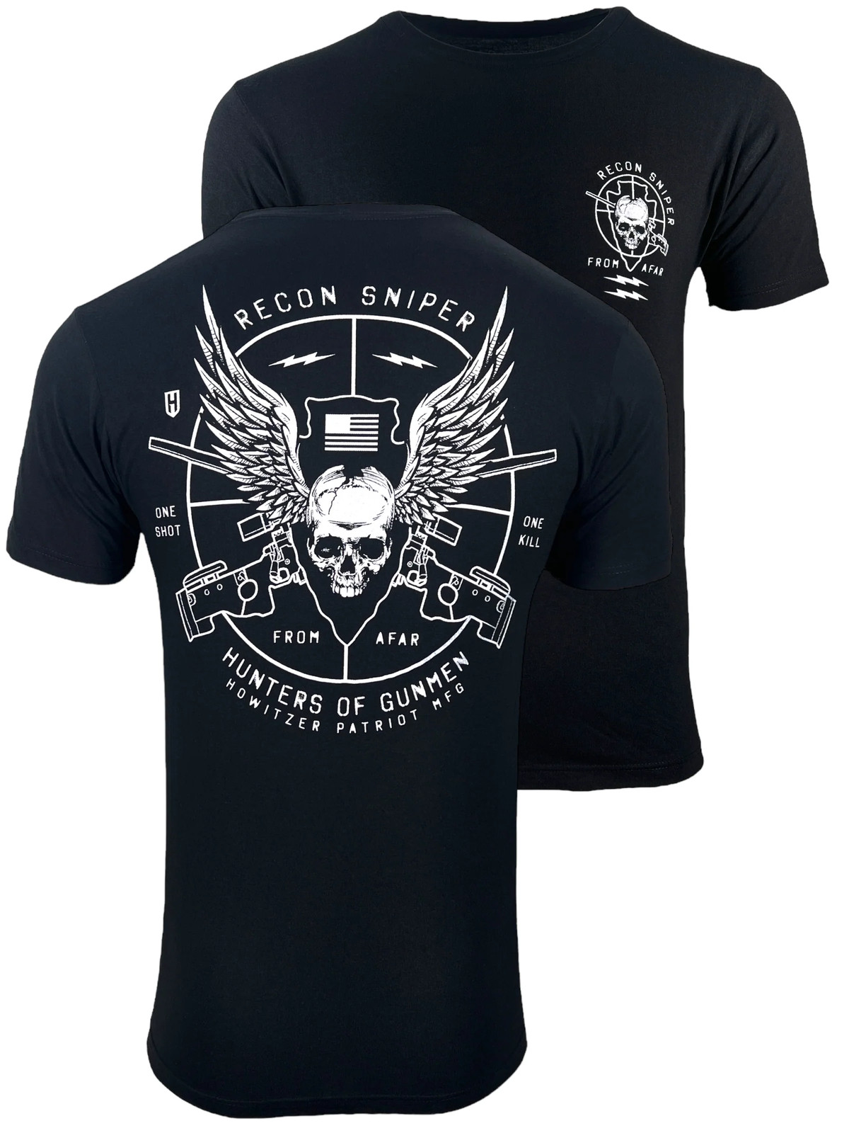 Howitzer Style Men’s T-Shirt Recon Sniper Military Grunt MFG