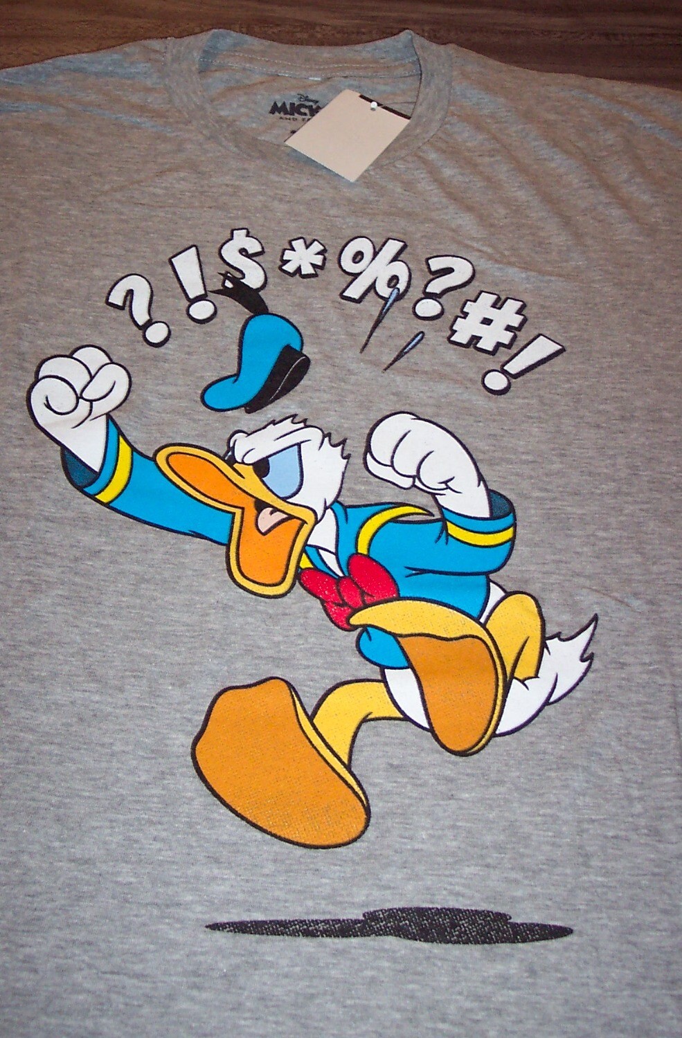 Walt Disney Angry DONALD DUCK T-Shirt MENS MEDIUM NEW w/ TAG