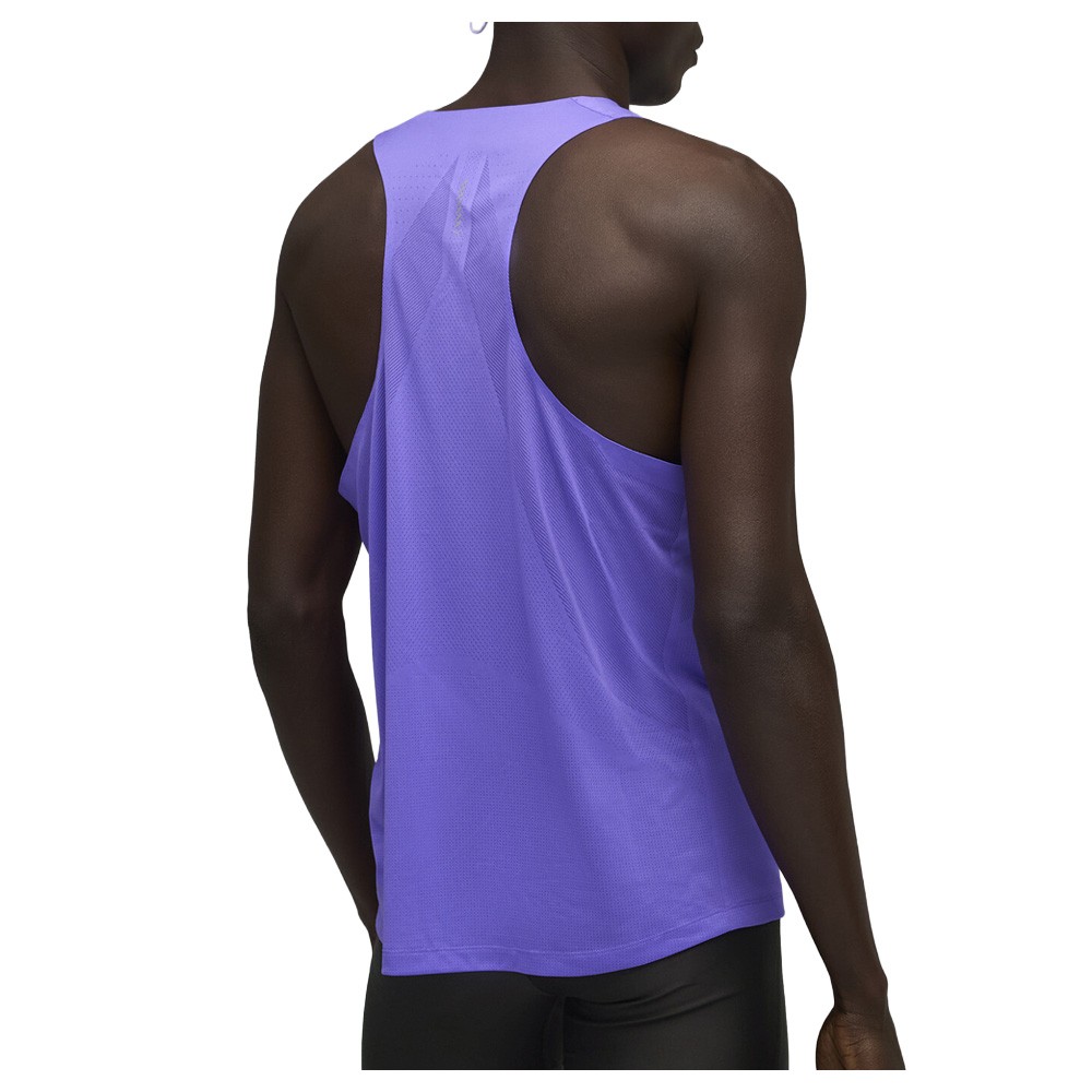 PUMA Raceday Ultraspun Running Crew Neck Athletic Tank Top Mens Purple Casual A