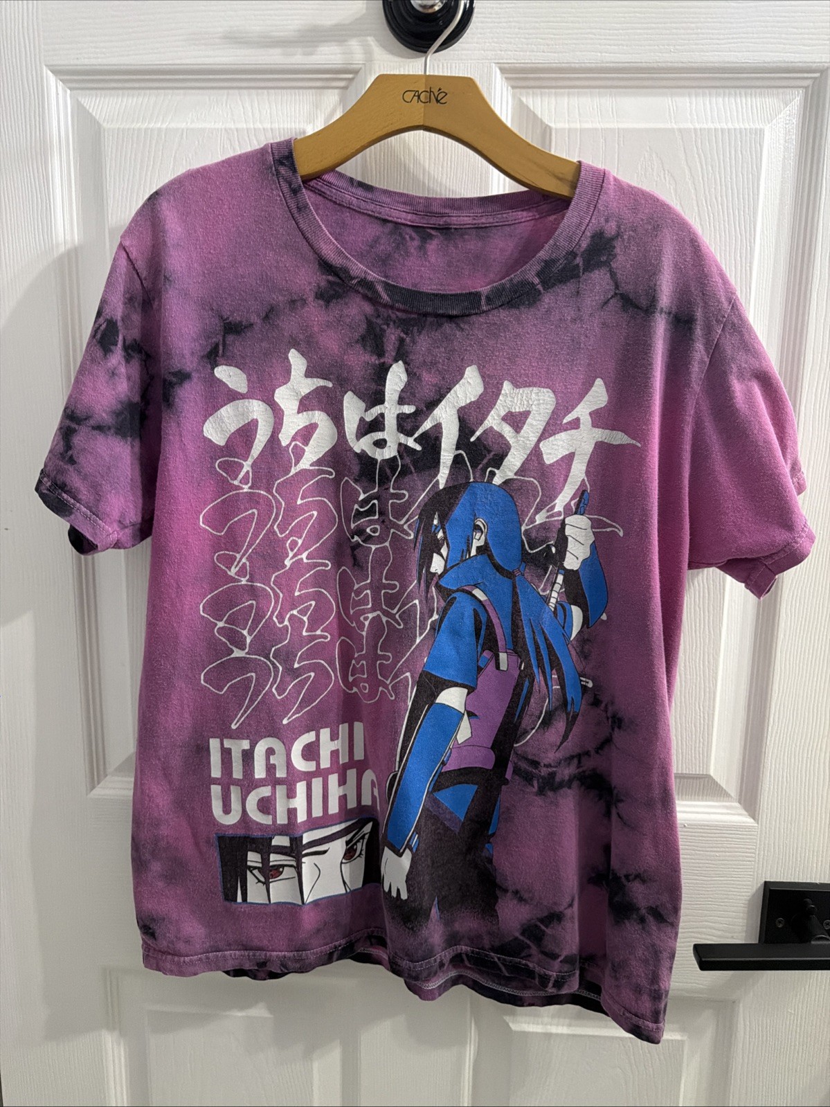 Itachi Uchiha Naruto Shippuden Anime Tie Dye T-Shirt Size Medium