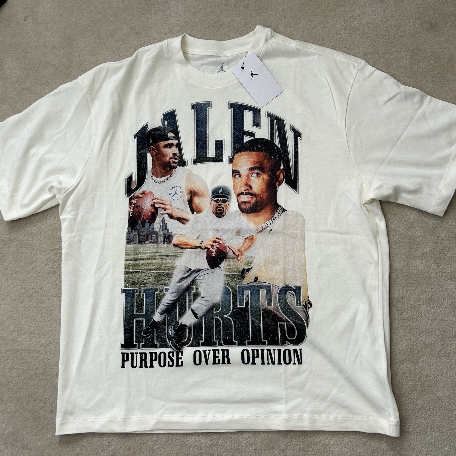 Nike Air Jordan Jalen Hurts TShirt Men’s Med Purpose Over Opinion Graphic Rare