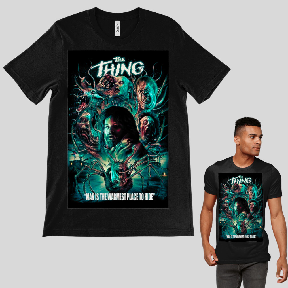 The Thing Film T Shirt Horror Sci-Fi Alien Movie Retro 80’s Cult Movie Fan Gift