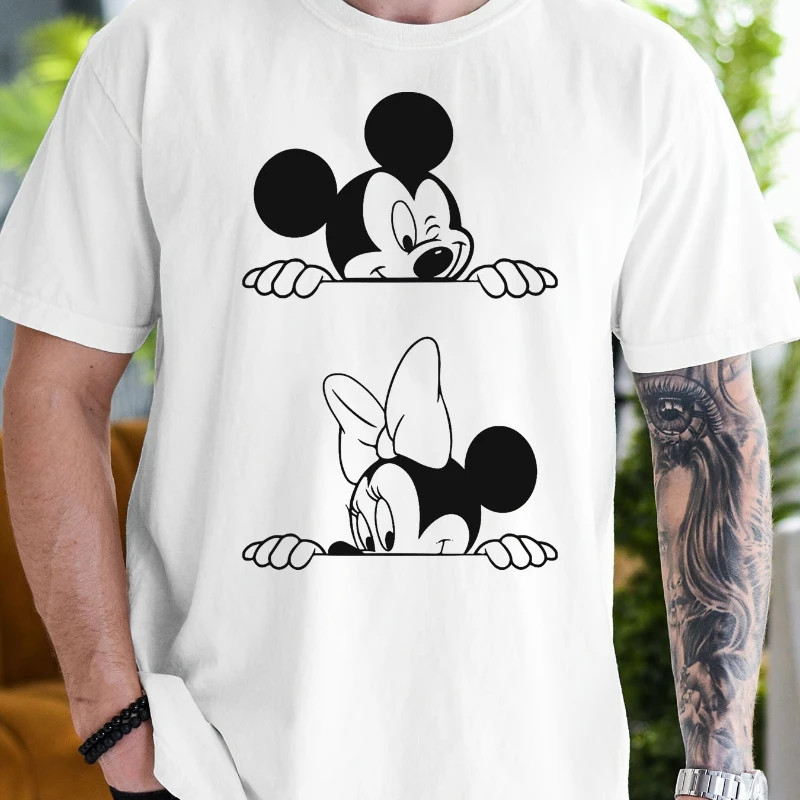 MENS MEN’S SUMMER MOUSE MICKEY MOUSE MINNIE DISNEY CLOTHING T-SHIRT T-SHIRT