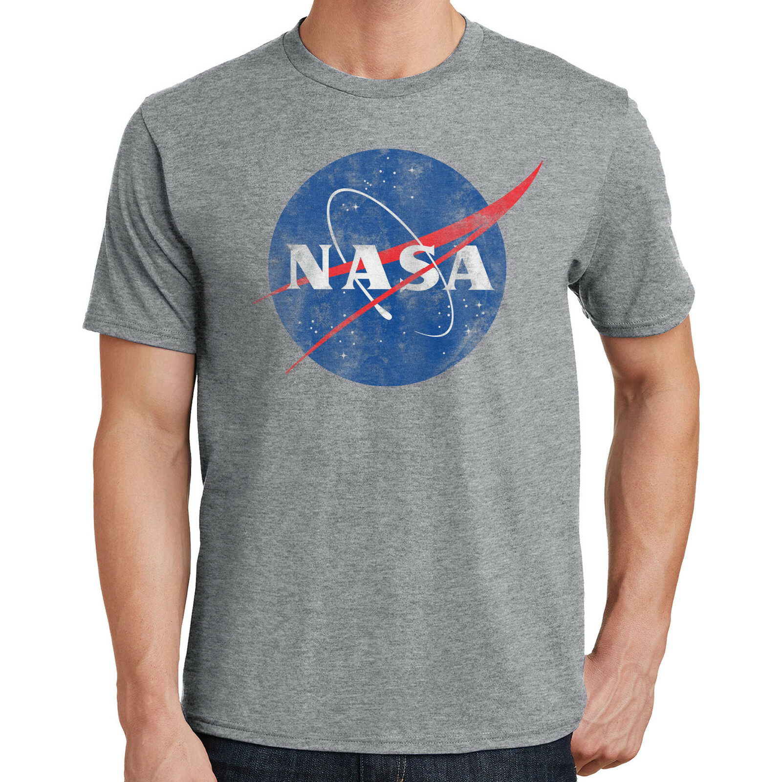 Vintage Nasa Meatball Logo Graphic T-Shirt Distressed NASA Meatball logo 815