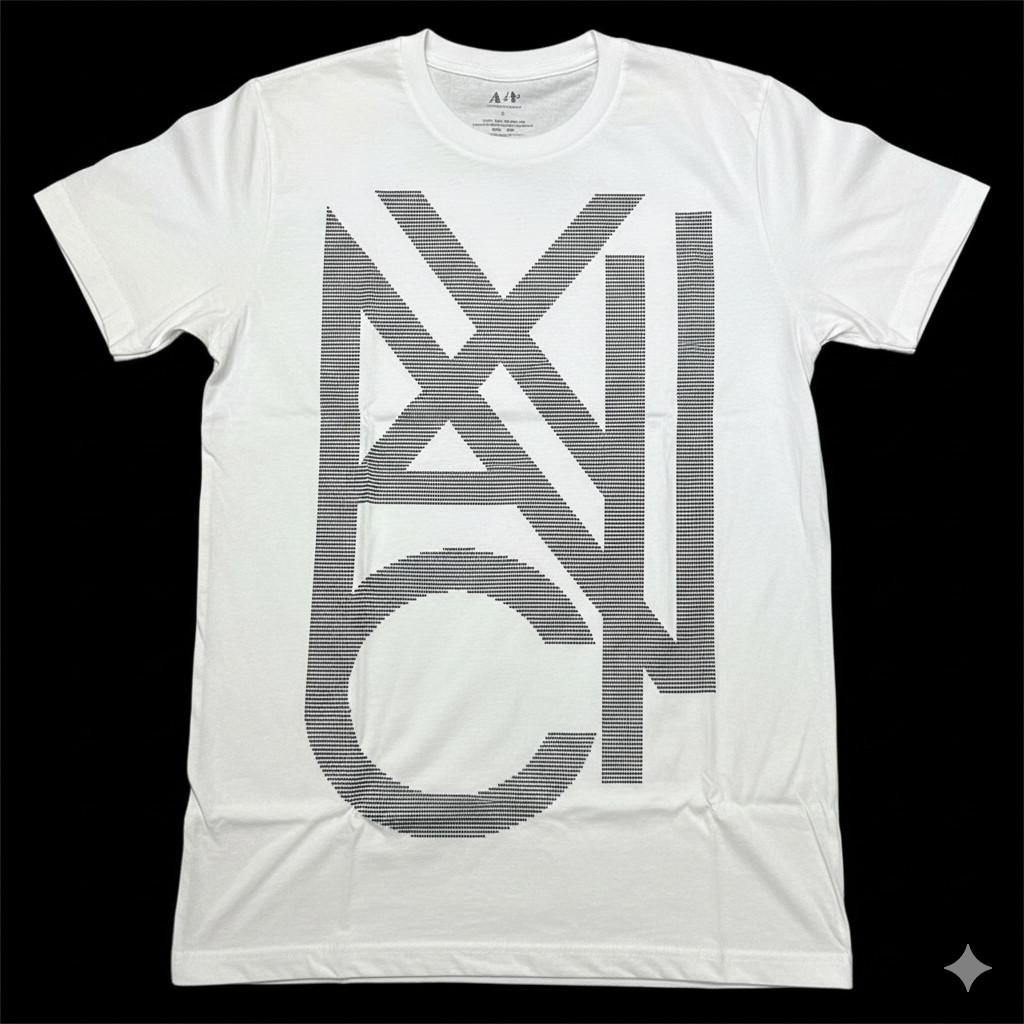 ARMANI EXCHANGE White Black AX-10 Short Sleeve Slim Fit Designer T-shirt XL NWT