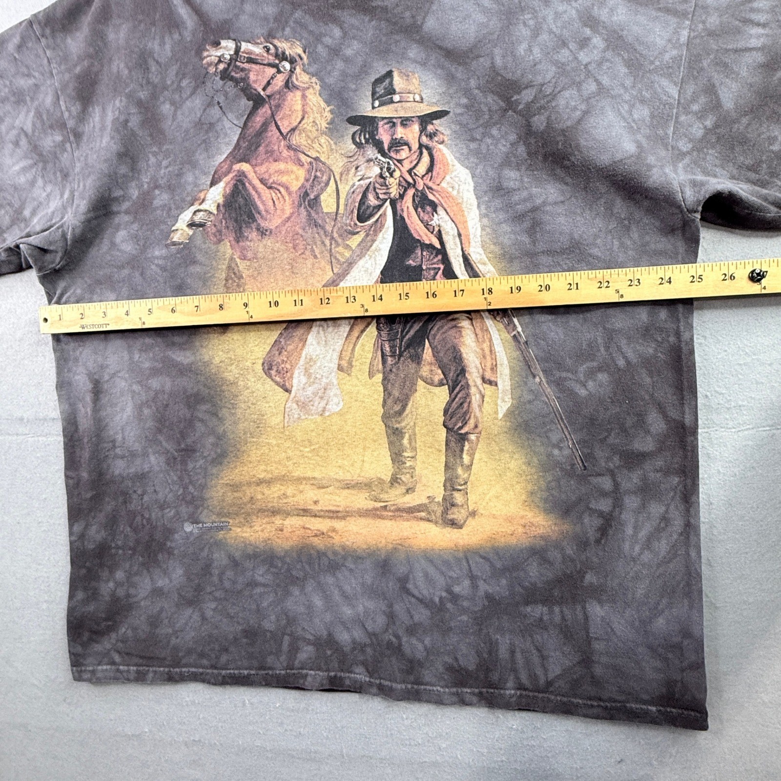 VTG The Mountain Cowboy Shirt 2002 Herman Adams Western Outlaw Tie Dye Mens 2XL