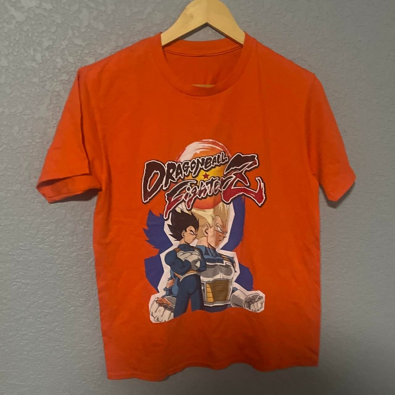 Dragon Ball FighterZ Promo T-Shirt Youth Large Orange Goku Vegeta Graphic
