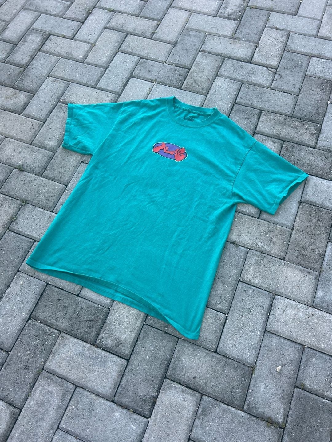 A-Lab Teal Green Logo Graphic T-Shirt