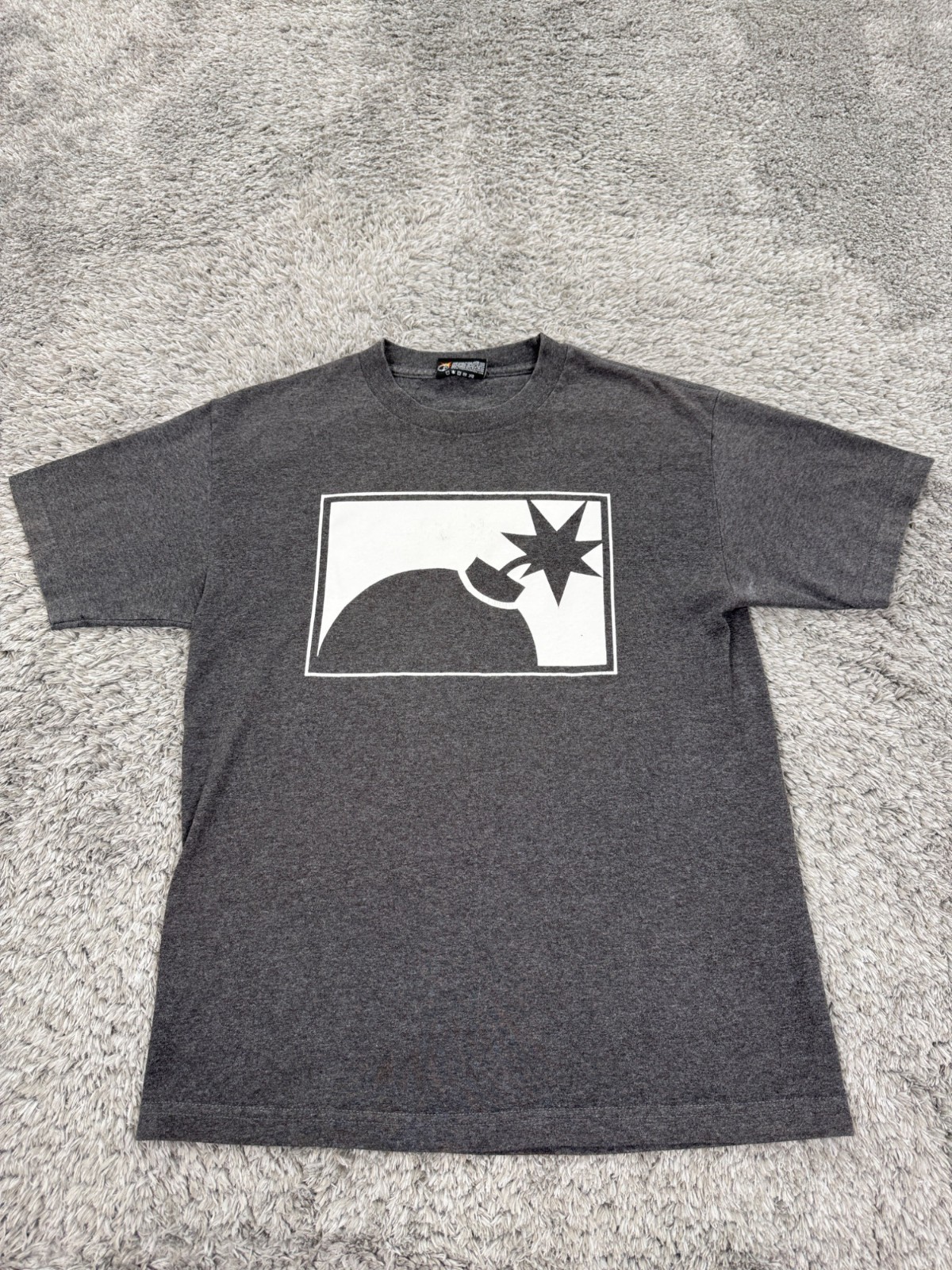 The Hundreds Shirt Men Medium Gray Graphic OG Bomb Logo Grudge Crewneck Y2K