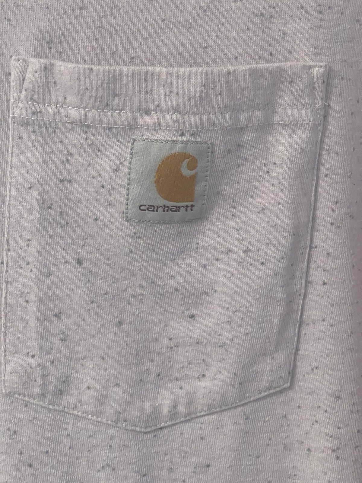 Carhartt Men’s Loose Fit Speckled Pocket Logo Crew Neck T-Shirt pink/purple 2XL