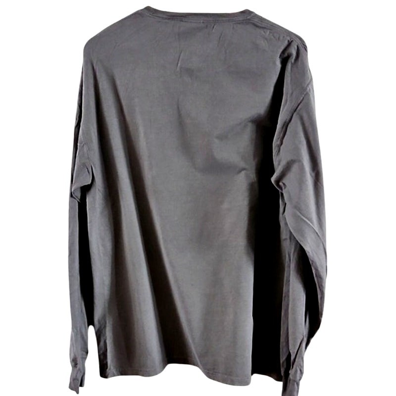 ComfortWash by Hanes Long Sleeve Pocket T-Shirt Gray Size Large 100% Cotton