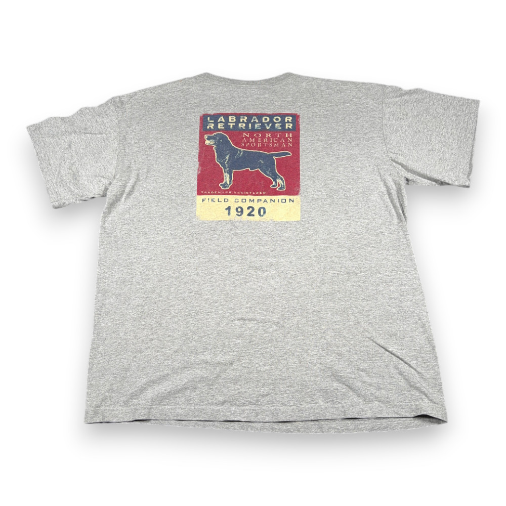 Vintage Labrador Retriever Shirt Adult 2XL XXL Gray Dog American Sportsman 90s