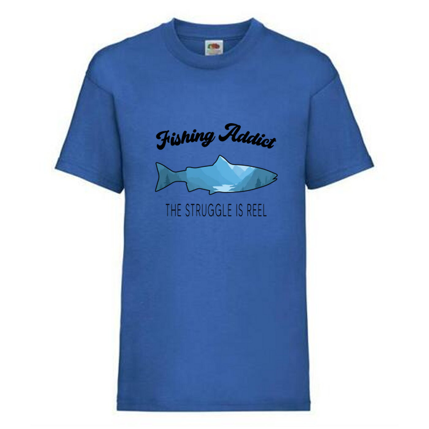 Fishing Addict The Struggle Humour Novelty T Shirt Various Colours And Sizes