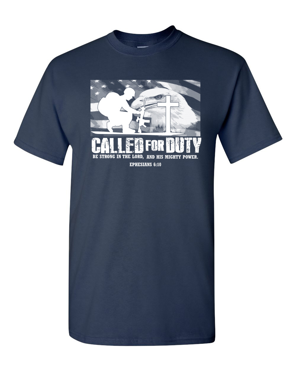 Religious Christian Soldier Cross Called For Duty Army Lord Men’s Tee Shirt 1390