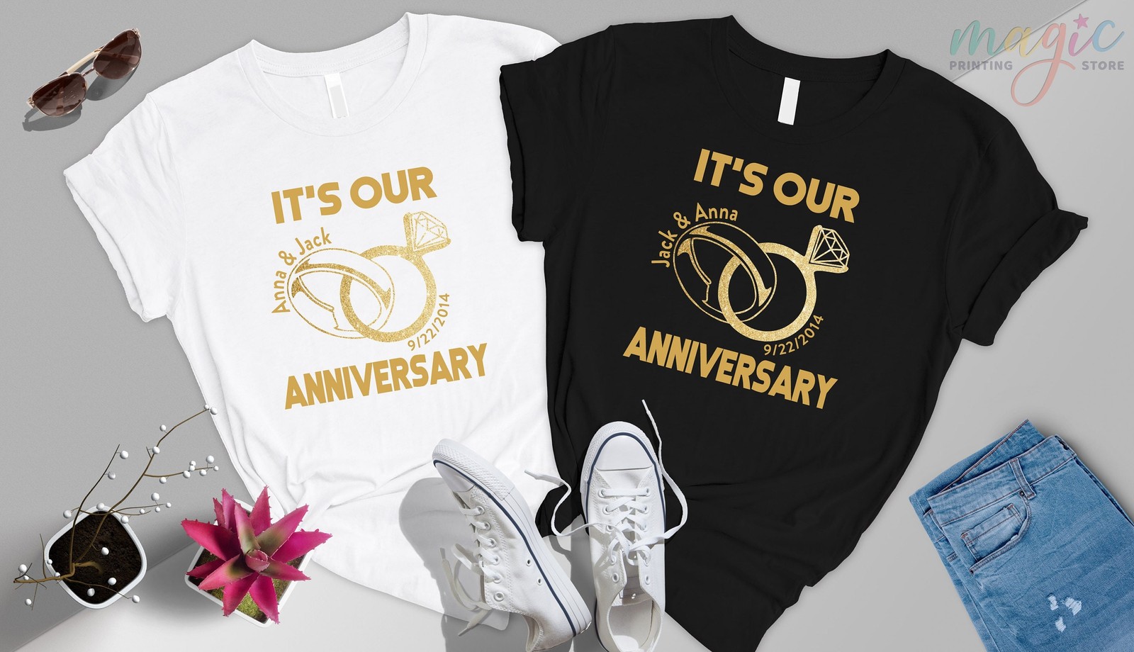 Custom It 39 s Our Anniversary Shirt Wedding Gift For Couple Custom
