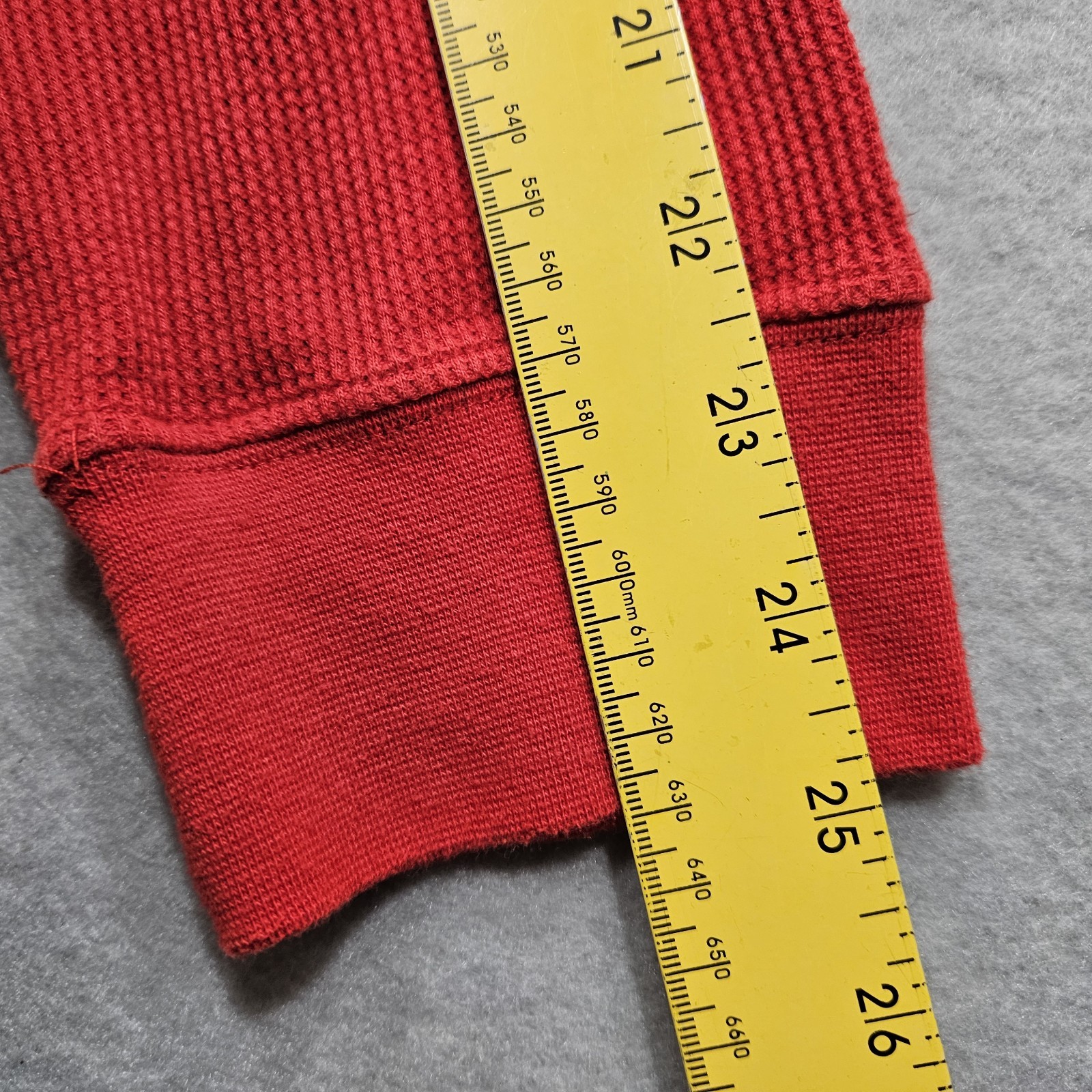 Southpole Waffle Knit Thermal Shirt Mens XL Fire Engine Red Fitted Slim Classic
