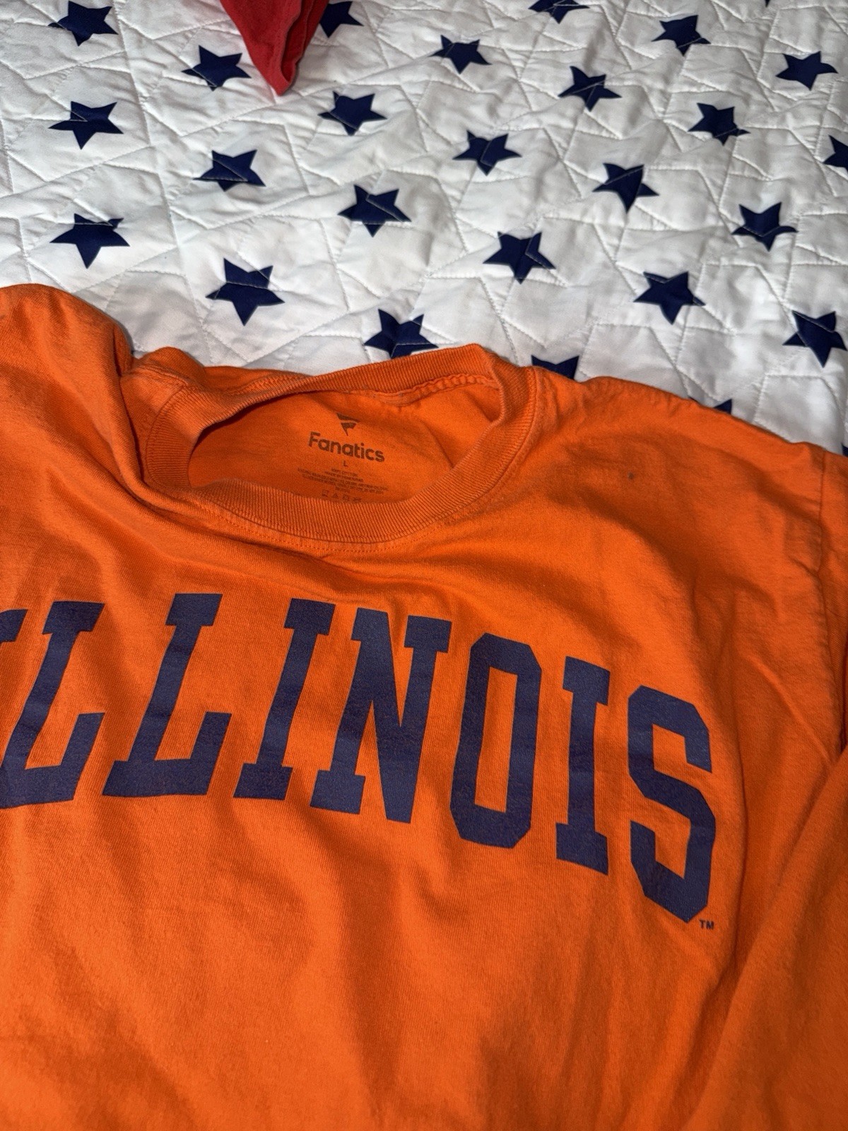 TSI University Of Illinois Illini Turtleneck T Shirt Men’s Size L Large USA MADE