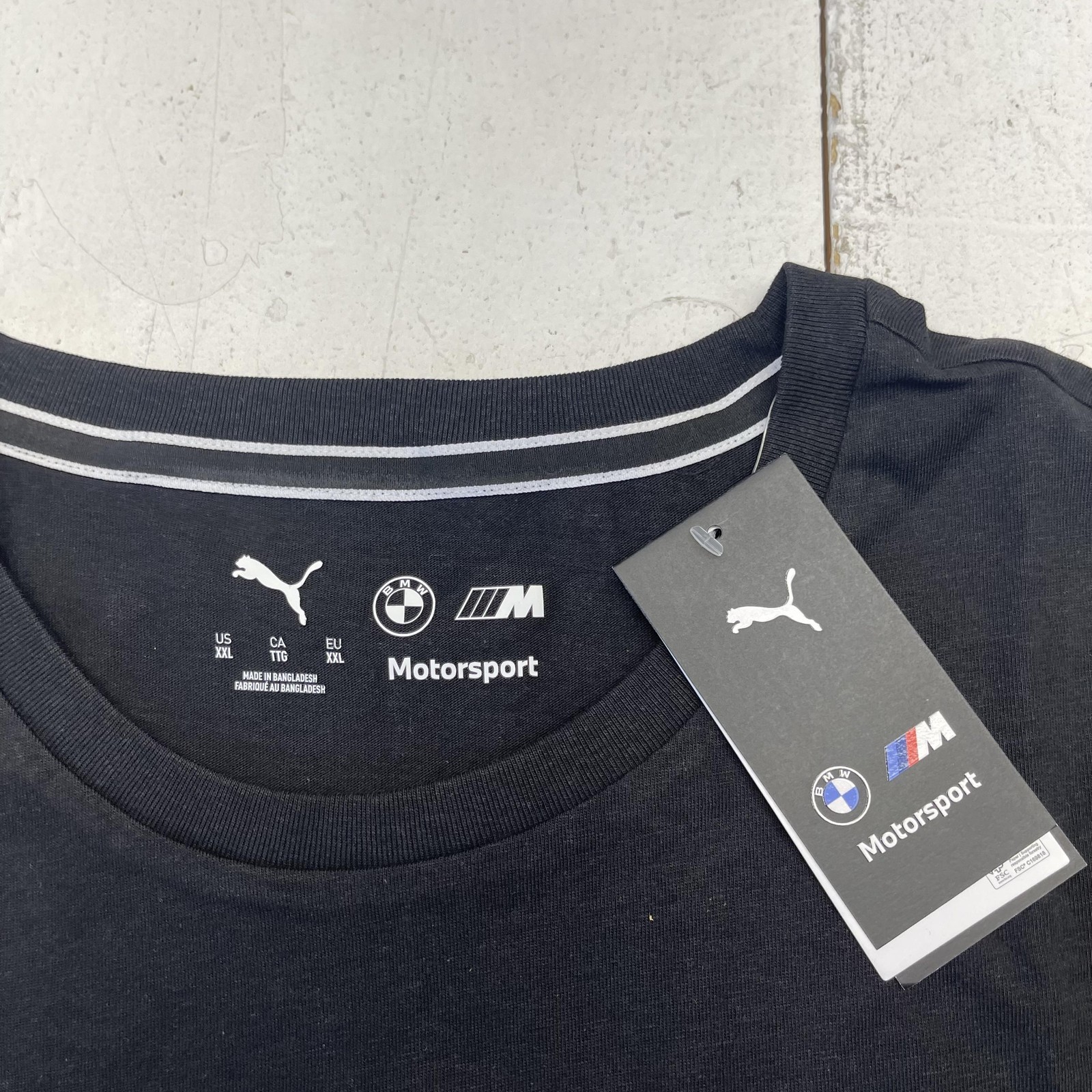 BMW Motorsport Shirt Mens 2XL Black Racing Puma M Logo Graphic T-Shirt