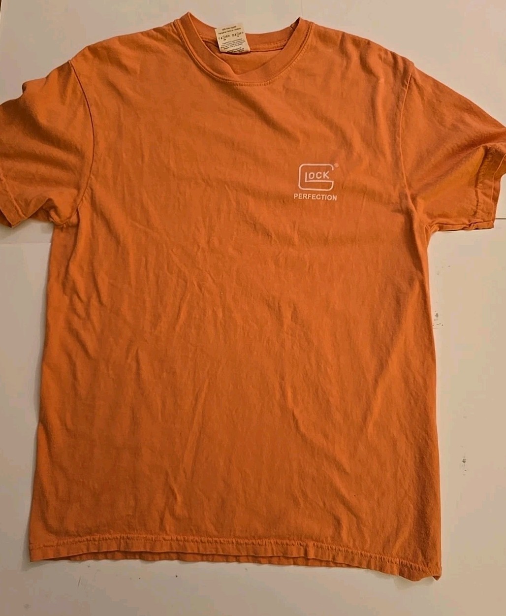 GLOCK Perfection 1986 T-Shirt Comfort Colors Peach Men’s Medium Crossover…