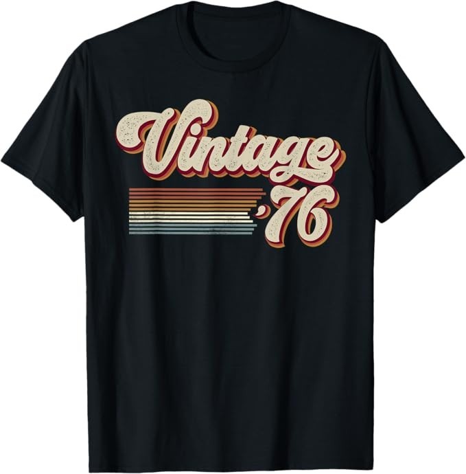 Vintage 1976 Retro Sunset Classic 50-Year-Old 50th Birthday T-Shirt