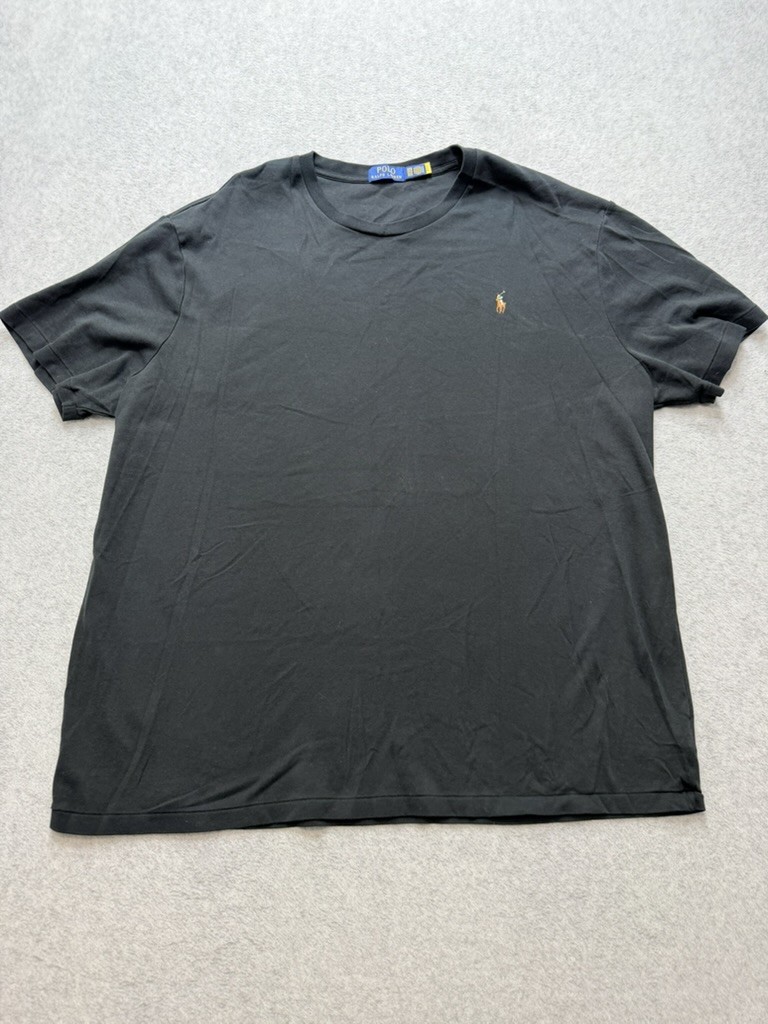 Polo Ralph Lauren Mens T-Shirt 3XB Black Short Sleeve Embroidered Logo