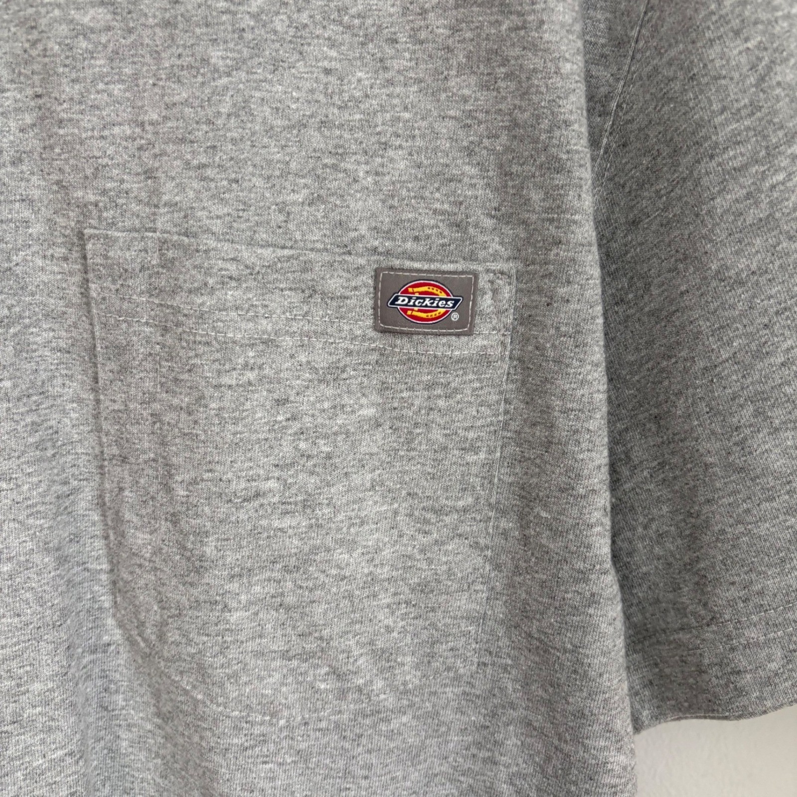 Dickies Mens Gray Short Sleeve Pocket T Shirt Size Small P 90 Cotton 10 Poly