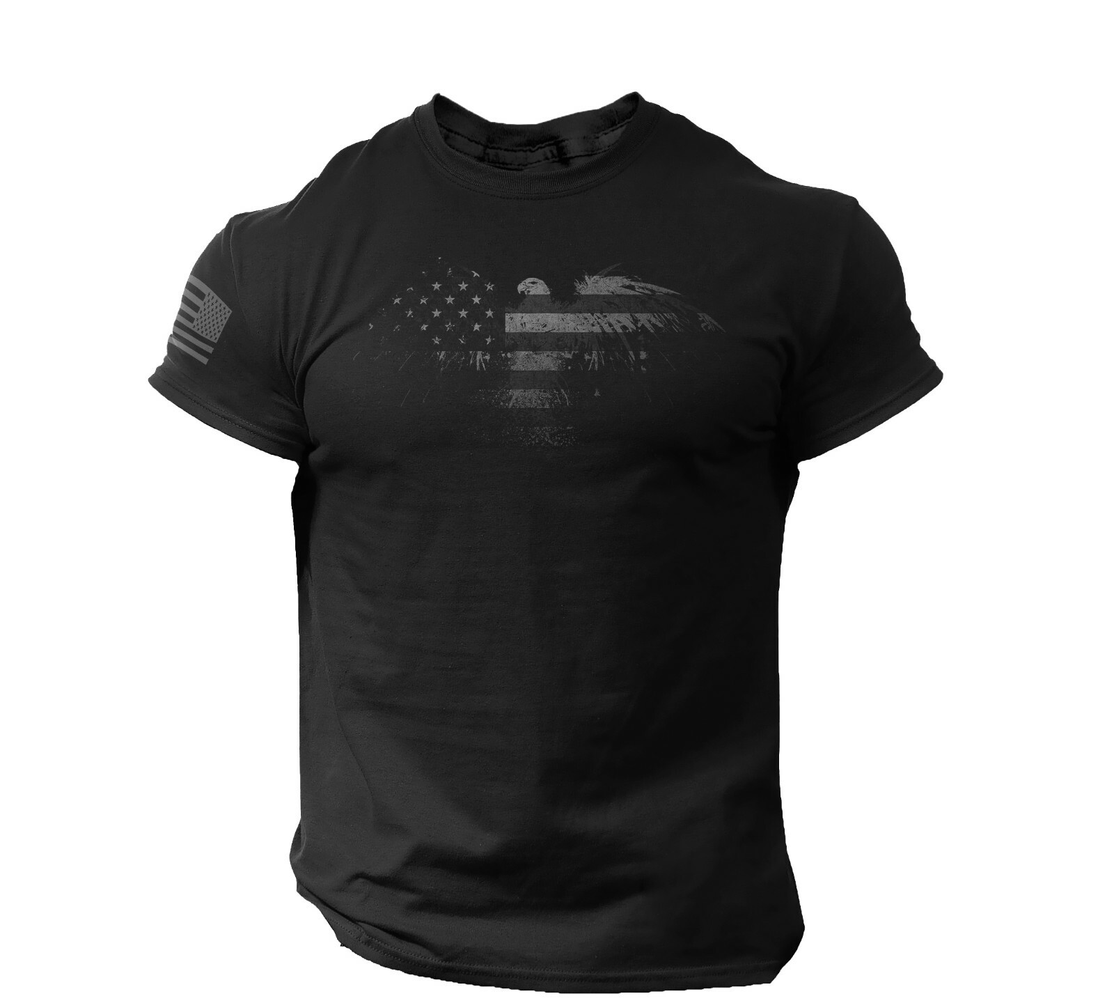 USA Eagle Flag T Shirt Distressed Patriotic American Tee S – XXL