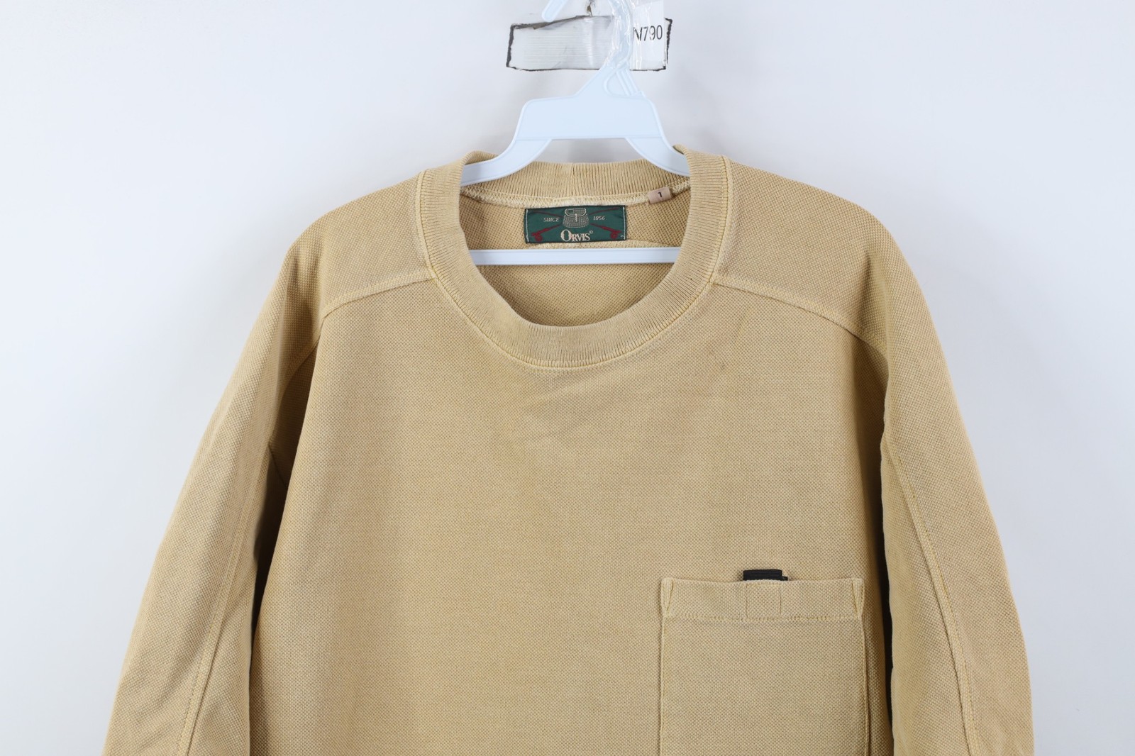 Vtg 90s Orvis Mens Large Faded Baggy Heavy Stonewash Thermal Knit T-Shirt USA