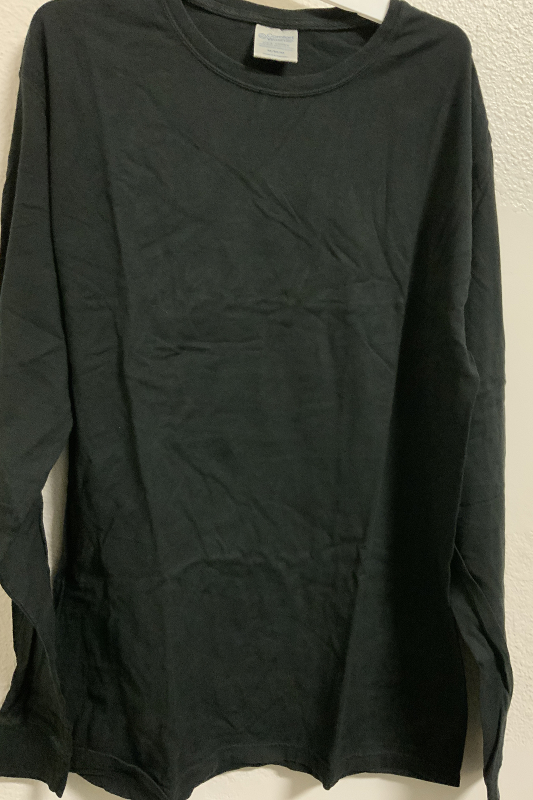 ⚡️ComfortWash by Hanes Men’s Garment-Dyed Long Sleeve T-Shirt – Black (Medium)
