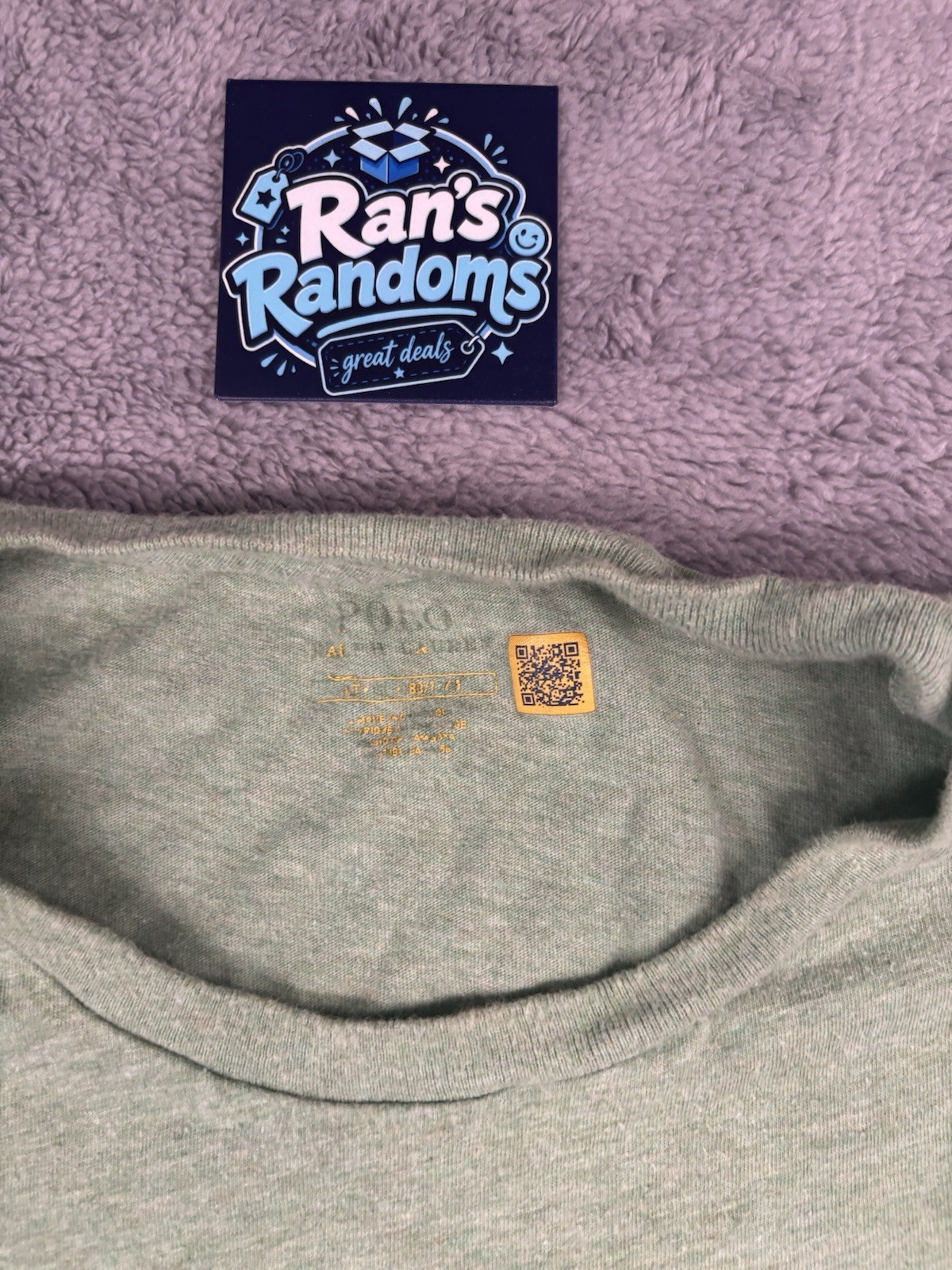Polo Ralph Lauren Men’s XL Green Cotton Crew Neck Short Sleeve Logo T-Shirt