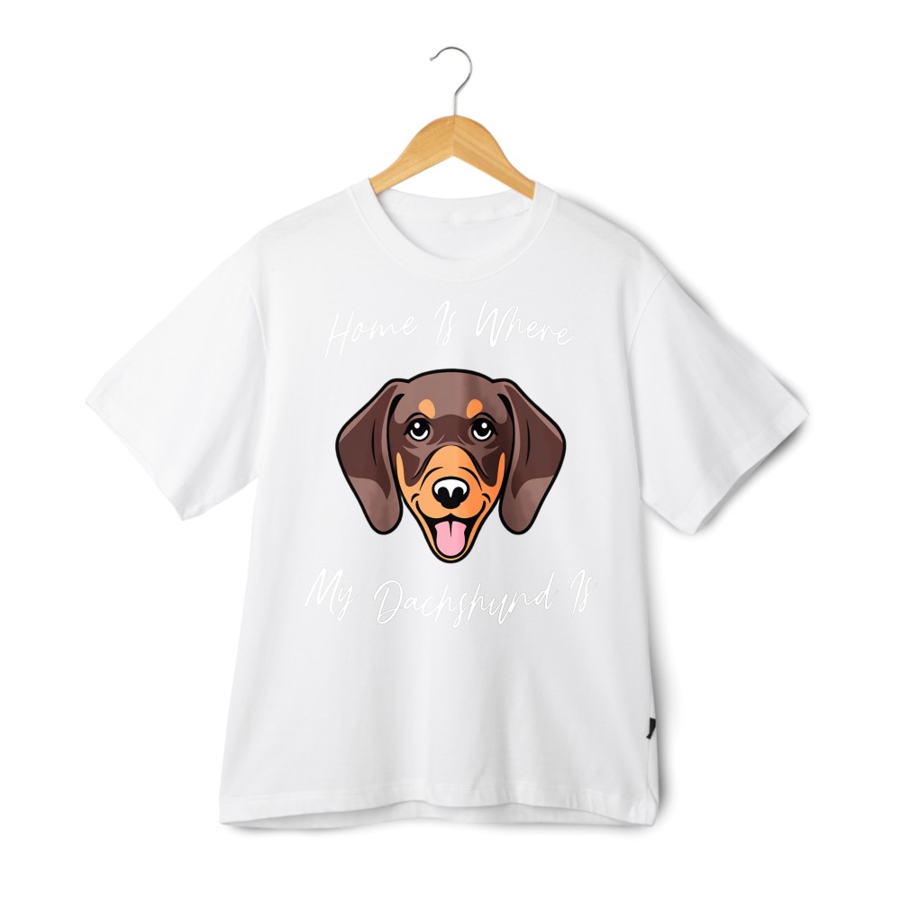 Cute Dachshund Fans Graphic T-Shirt Soft Cotton Casual Dog Lover Daily Wear