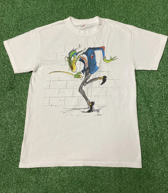 Pink Floyd The Wall White Shirt Mens Medium 641 ProductionT-Shirt tshirt
