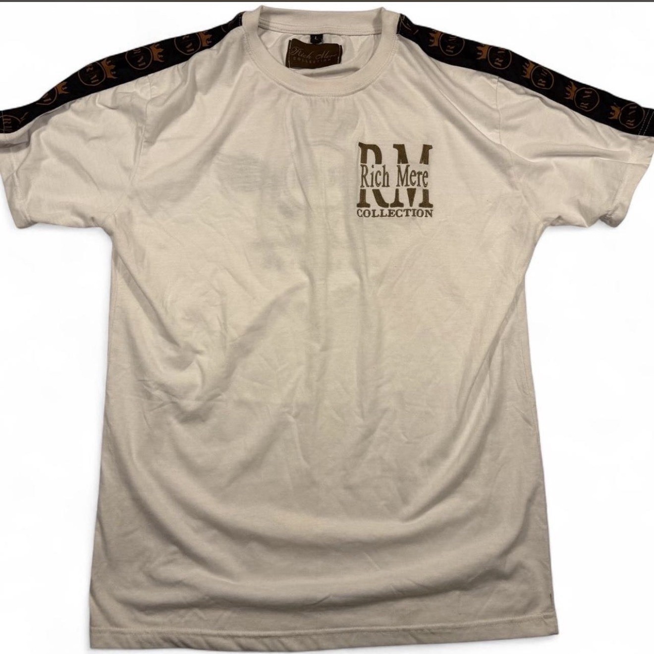 Y2K Rich Mere Collection T Shirt Mens Large White Crown Logo Streetwear