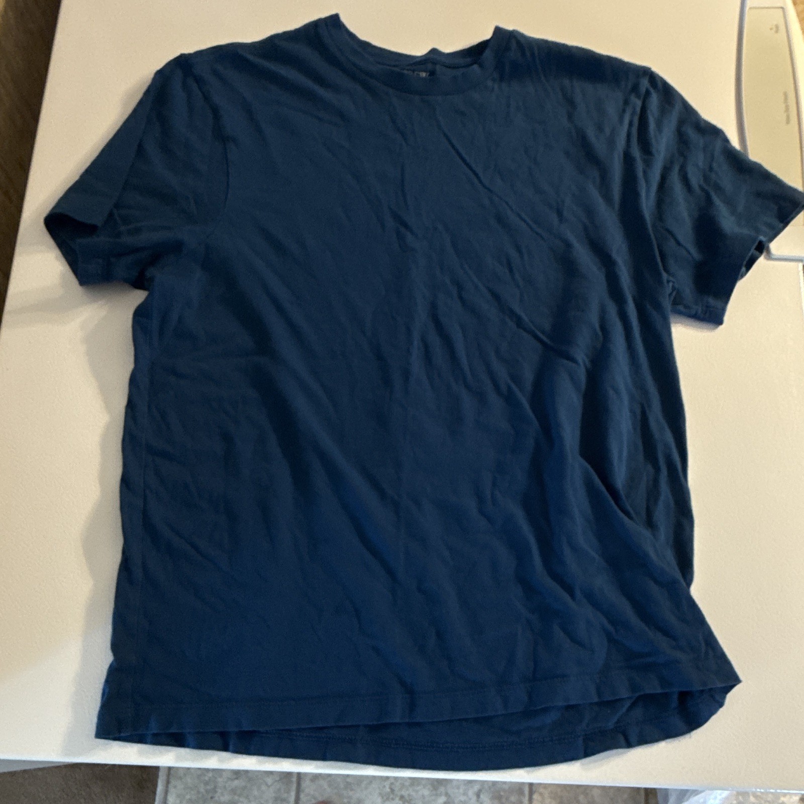 J.CREW Men’s Blue Solid Crew Neck Short Sleeve Knit T-Shirt Size M Regular