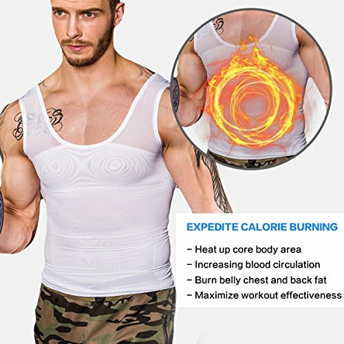 Men’s Slimming Body Shaper Vest Chest Compression Shirts Tank Gynecomastia Moobs