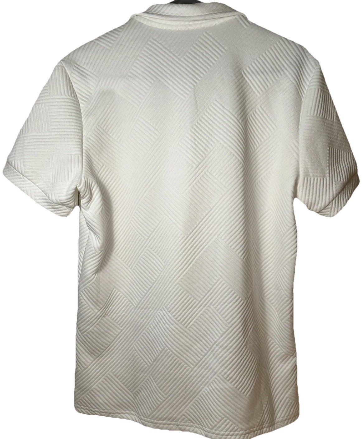 Men’s Size Small Pullover Textured Quilted White Manfinity 1/4 Zip