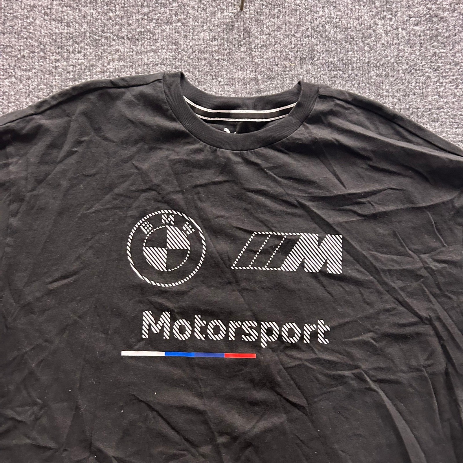 Puma T-Shirt Mens Size XL Black BMW Motorsport Graphic Short Sleeve Cotton Tee