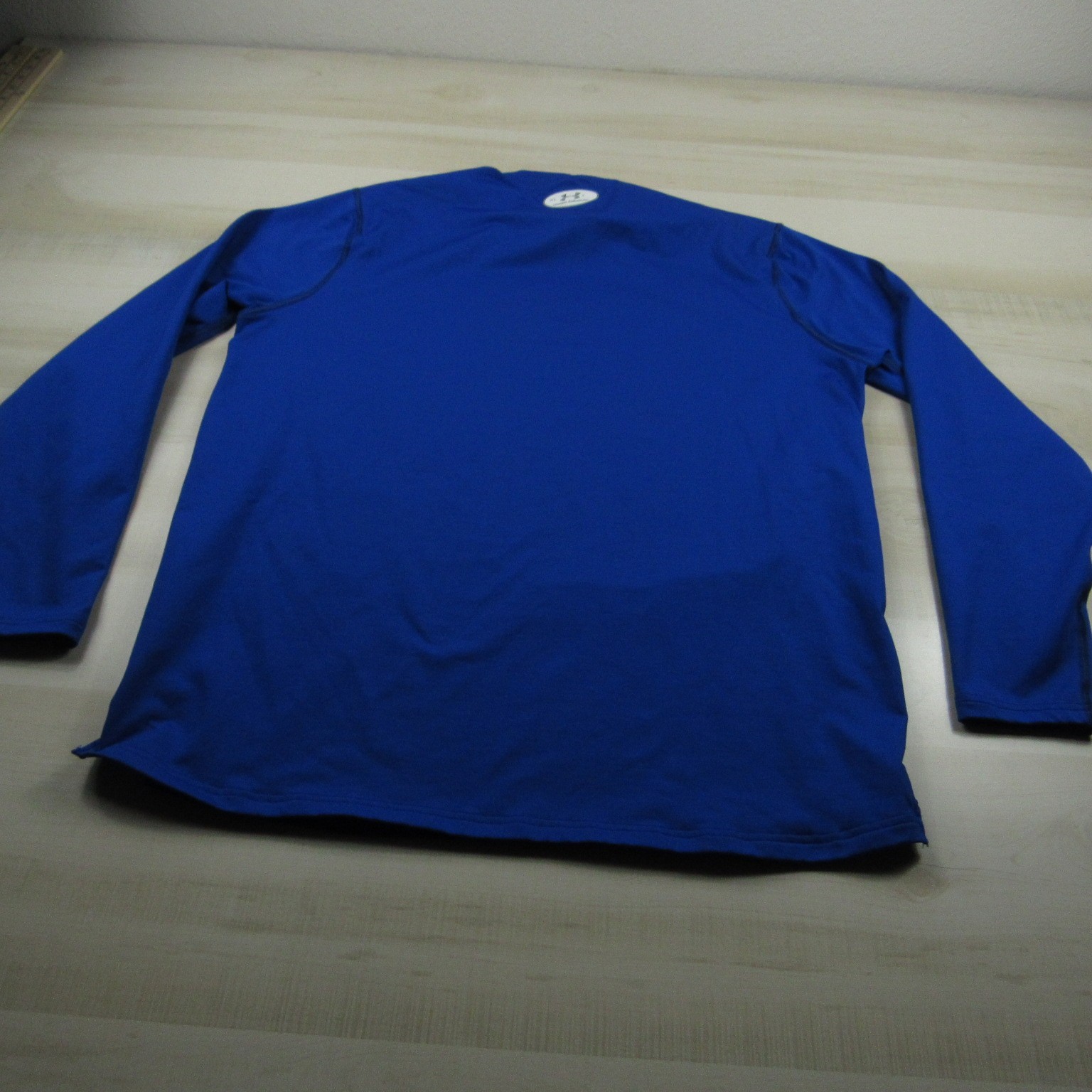 Under Armour Shirt Mens Extra Large Blue Fitted Mock Cold Gear Fleece Outdoor A1