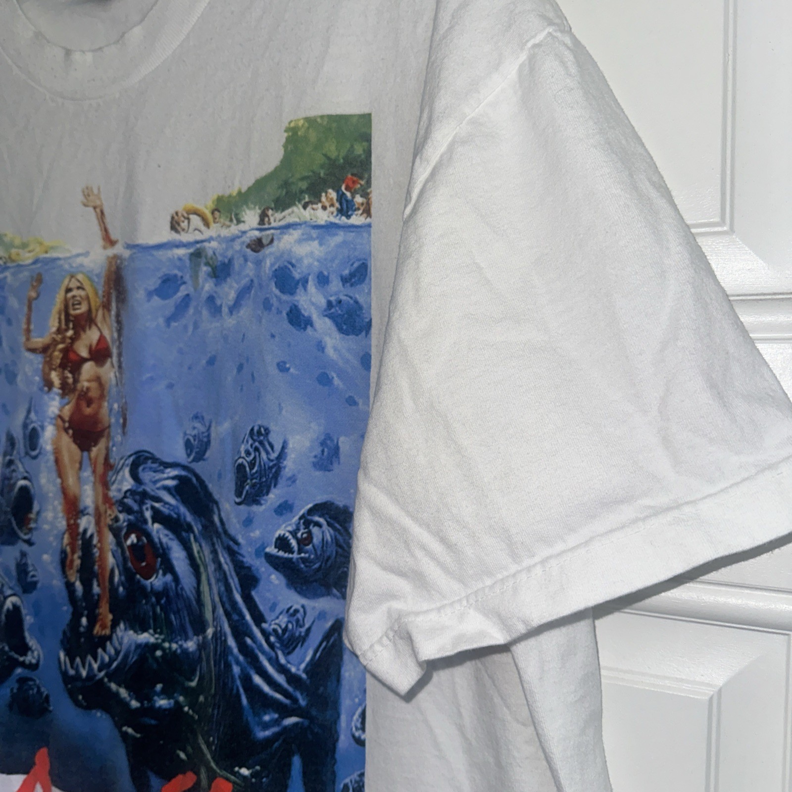 VINTAGE Y2K ROGUE STATUS Piranha Preying For Women AWOL GRUNGE T SHIRT 2XL EUC