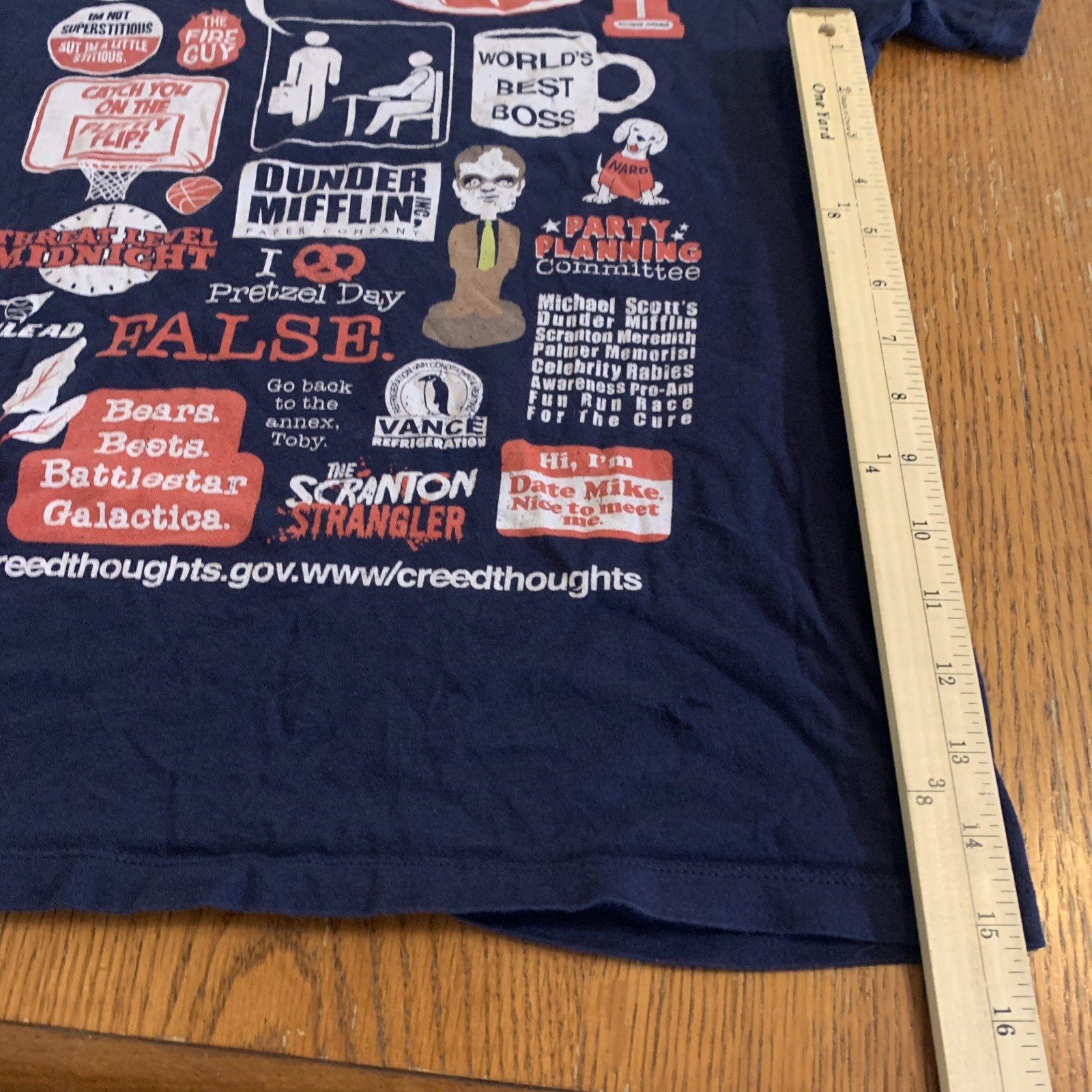 The Office Dwight Schrute T-Shirt Mens Small Graphic Tee Quotes From The Show