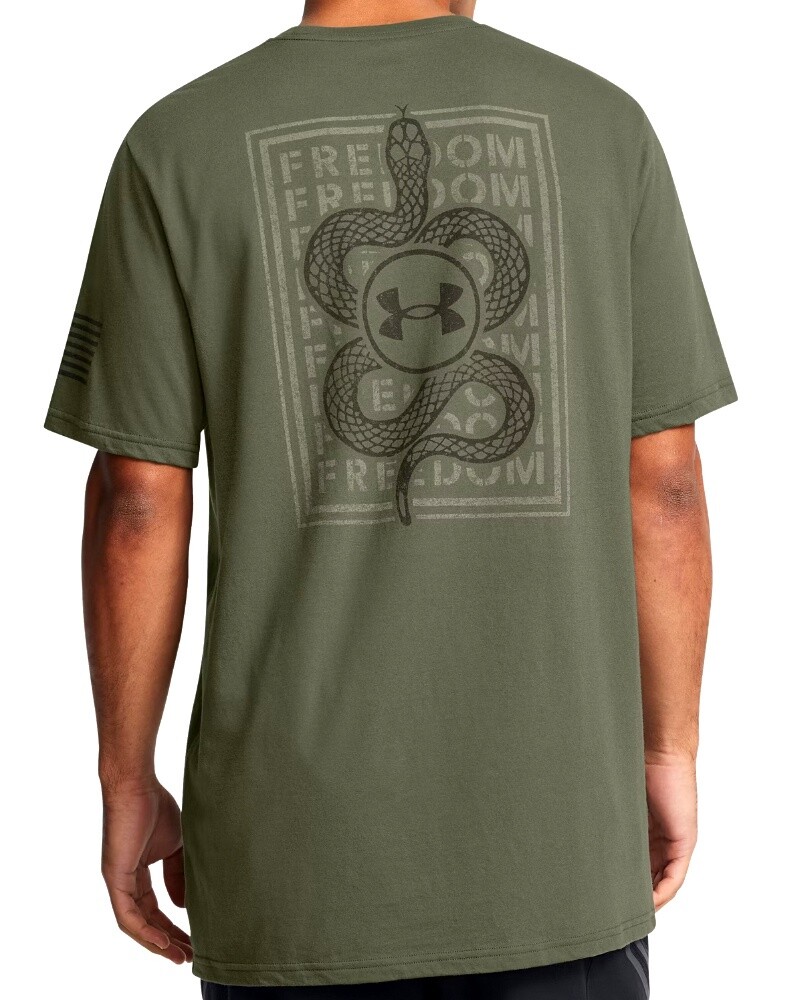 Under Armour 1386732 UA Men’s Freedom Snake Graphic Cotton OD Green T-Shirt