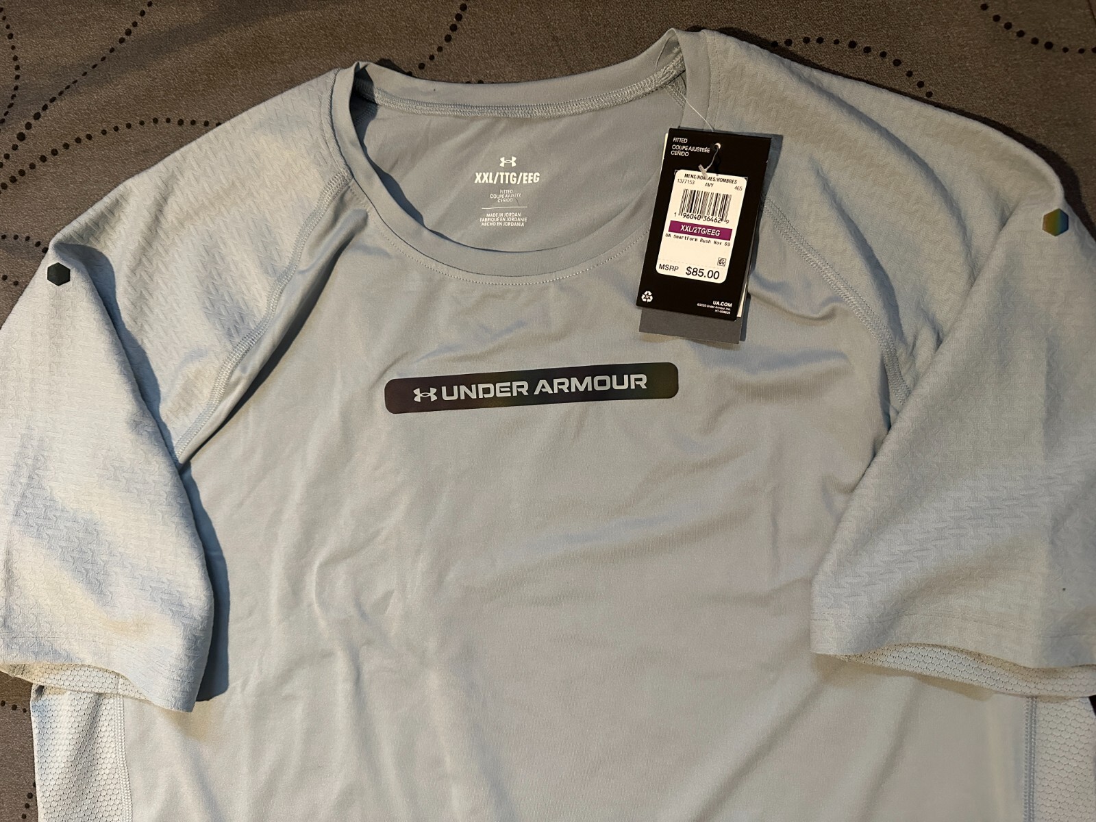 UNDER ARMOUR RUSH SMART RECOVERY SEMI SPHERE FITTED SHIRT SIZE 2XL MEN $85.00