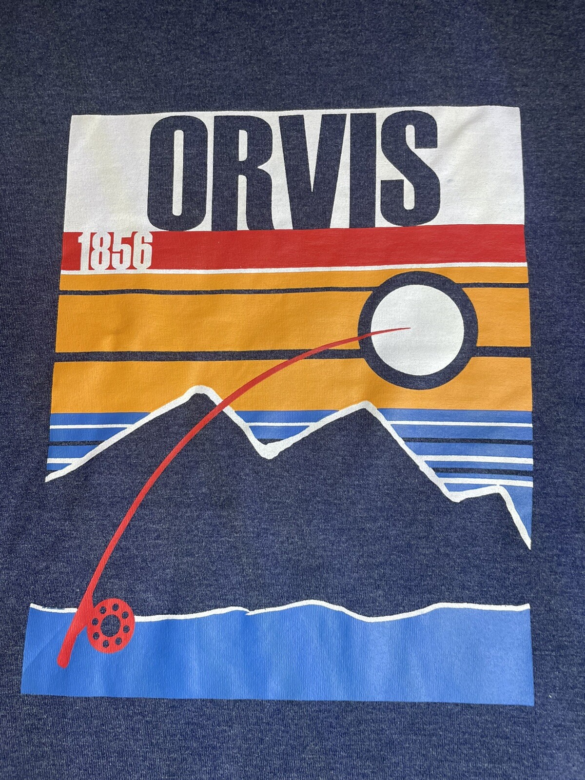 New Mens ORVIS Blue Tee Shirt Size Large